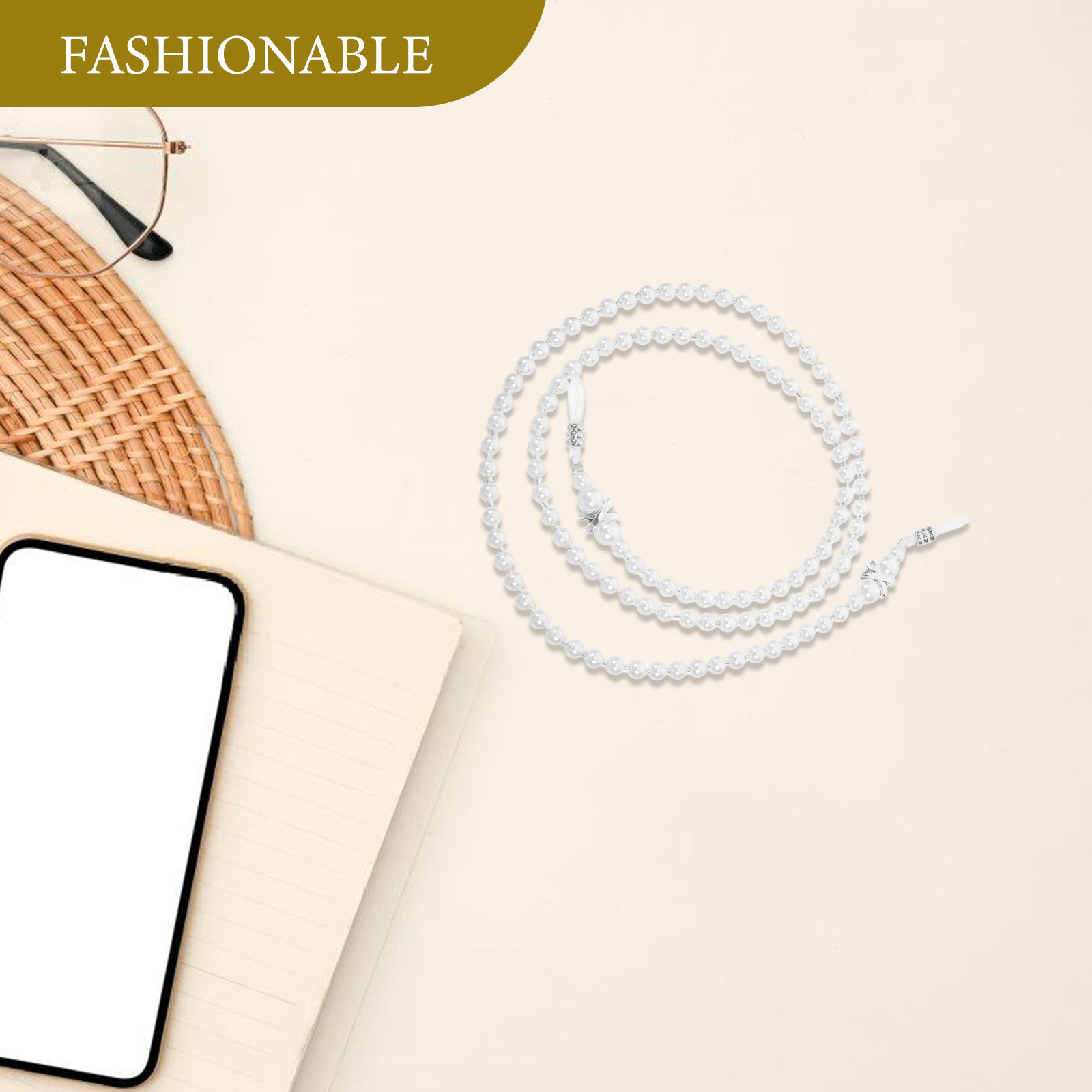 Cordon élégant en perles pour  - Mask Chain Holder avis et prix